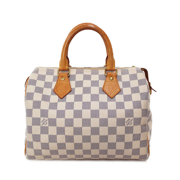 Louis Vuitton White Damier Handbag Azur Speedy - Picture 1 of 8